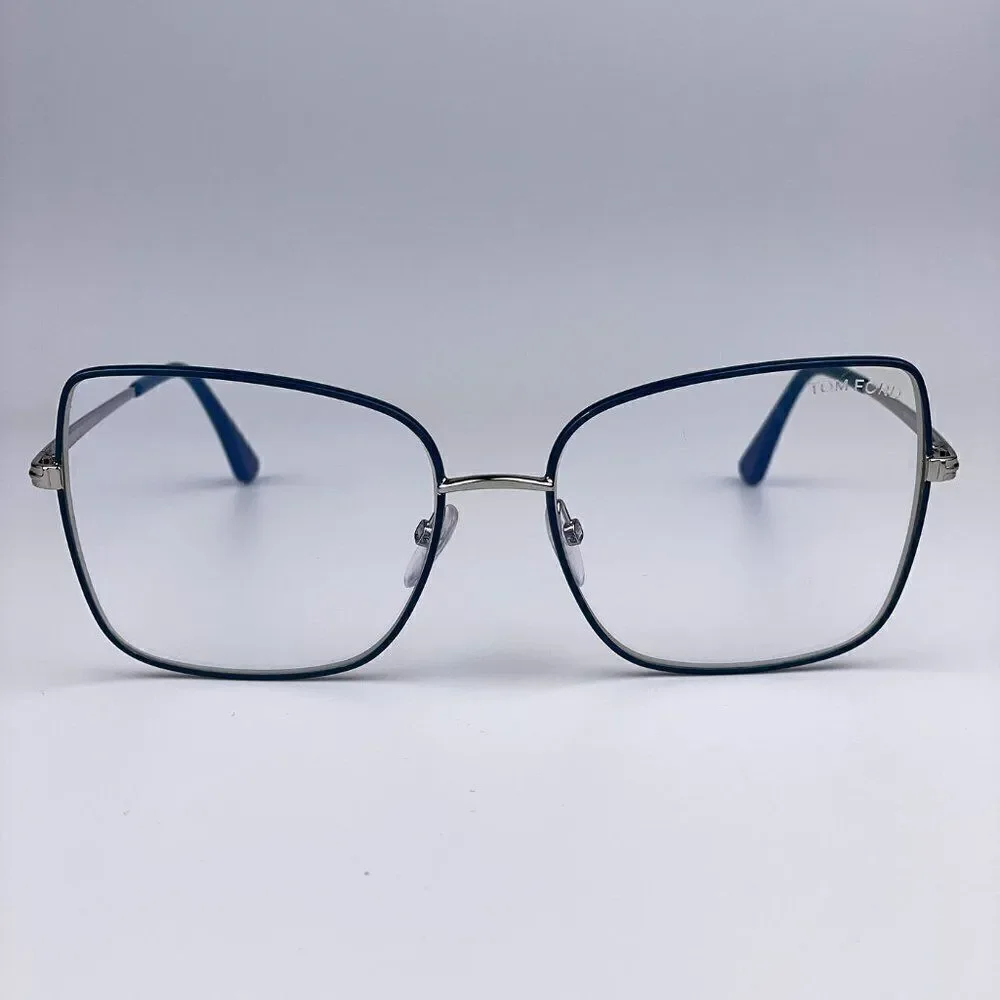 SALE! NEW TOM FORD FT5613-B 098 Butterfly Blue Block Metal Women Eyeglasses